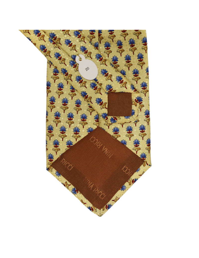 Cravate NINA RICCI soie jaune