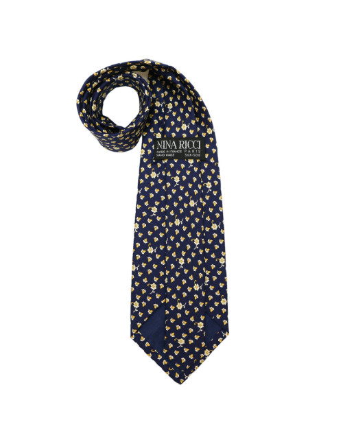 Cravate NINA RICCI bleu soie
