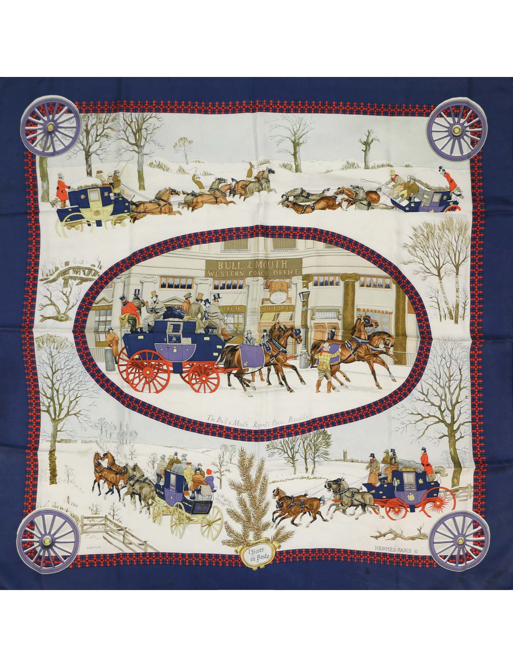 Carré HERMES L'hiver en poste