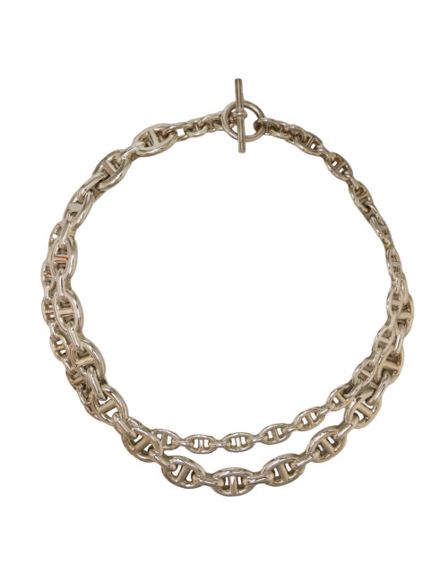 Collier HERMES chaine d'ancre echainée argent