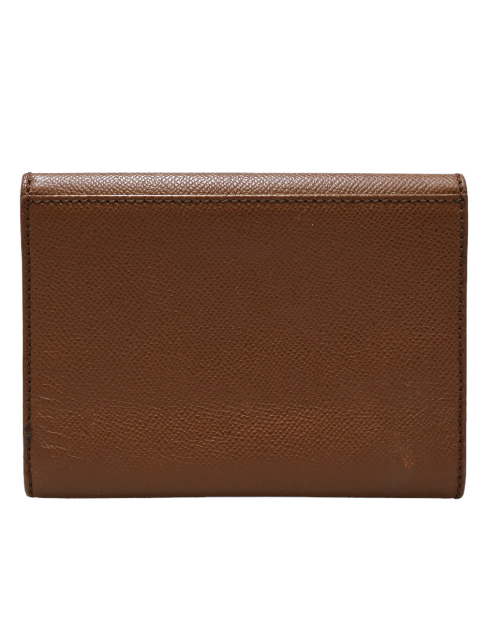 CHANEL brown grained leather wallet
