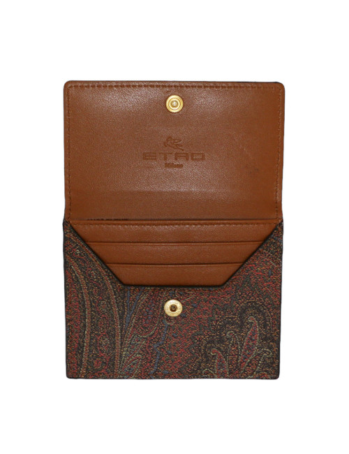 ETRO card holder Paisley canvas