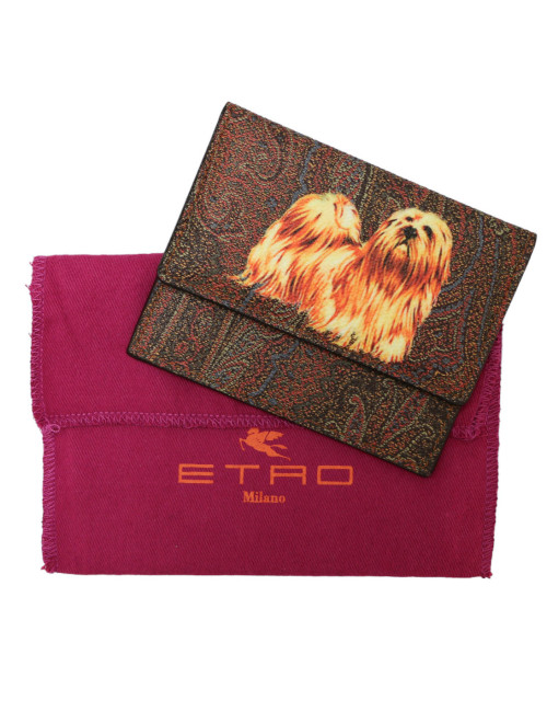 ETRO card holder Paisley canvas