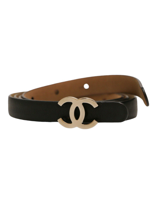 Ceinture CHANEL fine noire