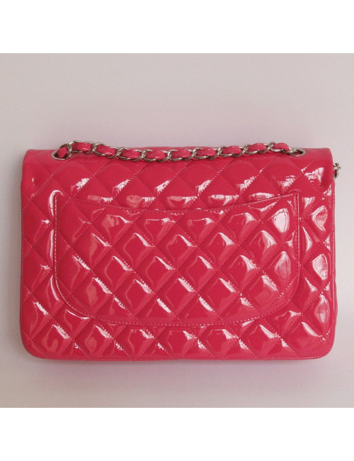 sac Jumbo CHANEL en cuir verni rose