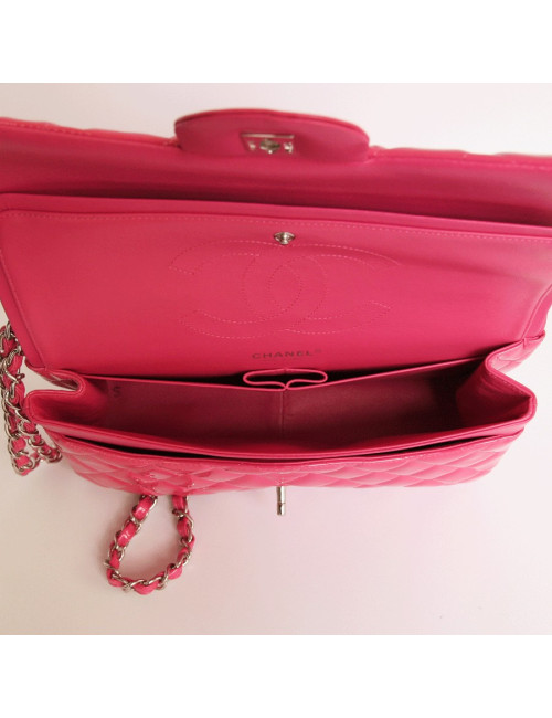 sac Jumbo CHANEL en cuir verni rose