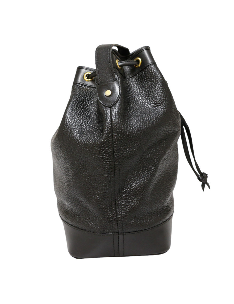 Sac seau CHRISTIAN DIOR cuir grainé noir