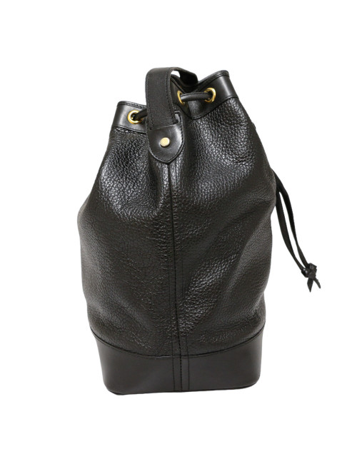 Sac seau CHRISTIAN DIOR cuir grainé noir