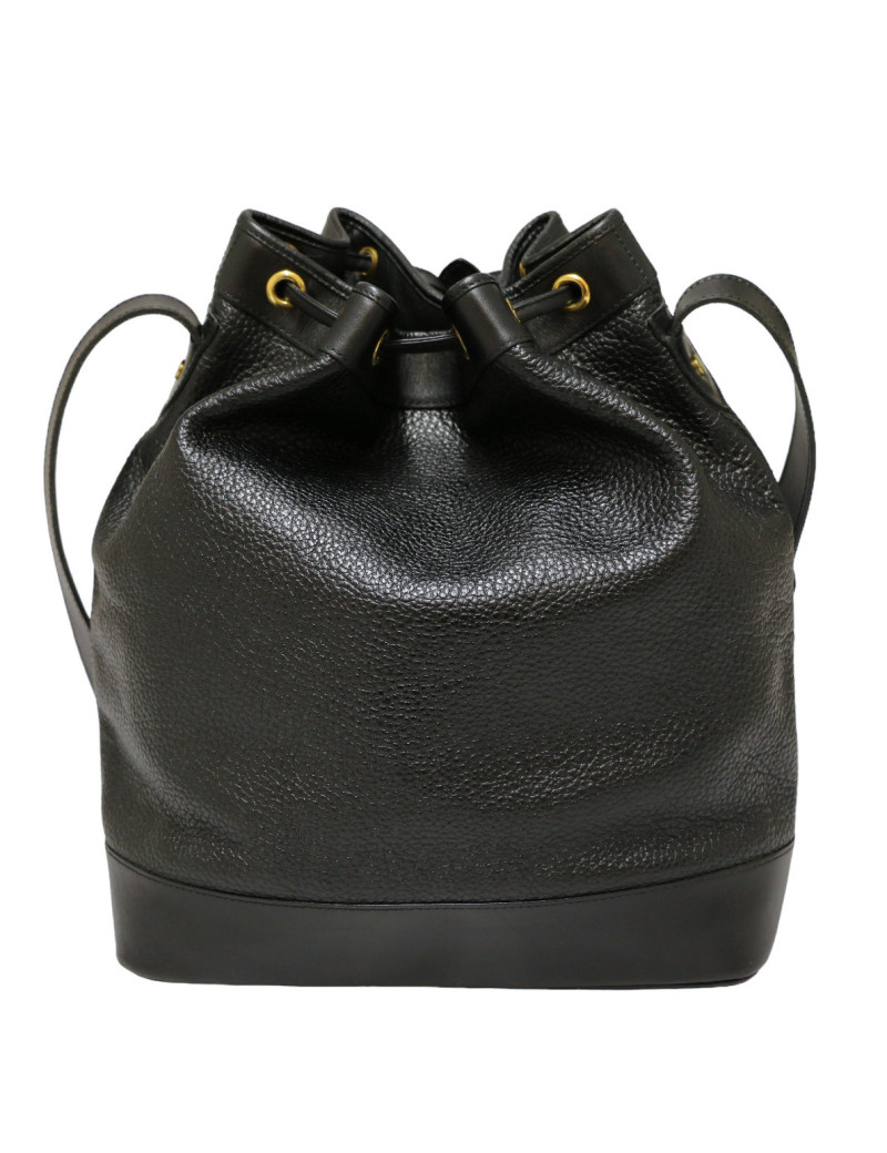 Sac seau CHRISTIAN DIOR cuir grainé noir