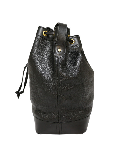 Sac seau CHRISTIAN DIOR cuir grainé noir