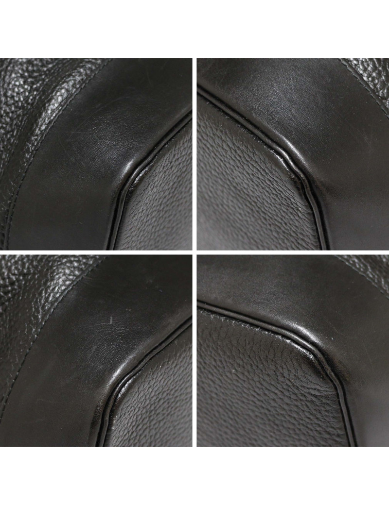 Sac seau CHRISTIAN DIOR cuir grainé noir