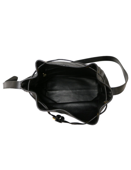 Sac seau CHRISTIAN DIOR cuir grainé noir