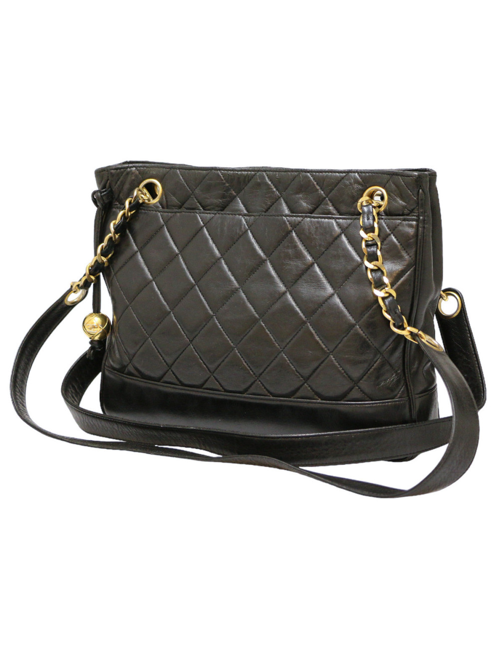 Sac CHANEL Vintage cuir noir