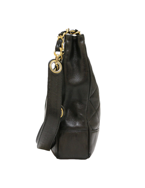 Sac CHANEL Vintage cuir noir