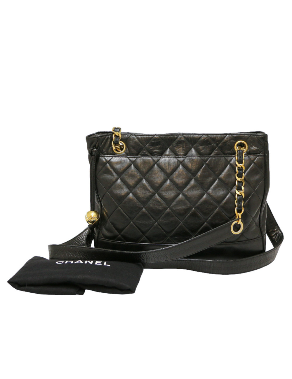 Sac CHANEL Vintage cuir noir