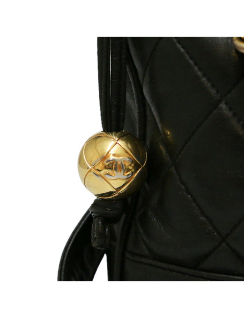 Sac CHANEL Vintage cuir noir