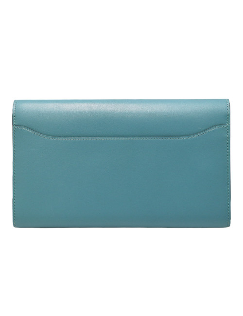 Portefeuille Constance long HERMES Swift boucle lezard