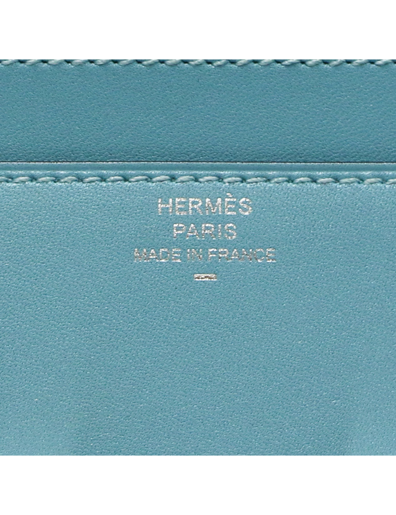Portefeuille Constance long HERMES Swift boucle lezard