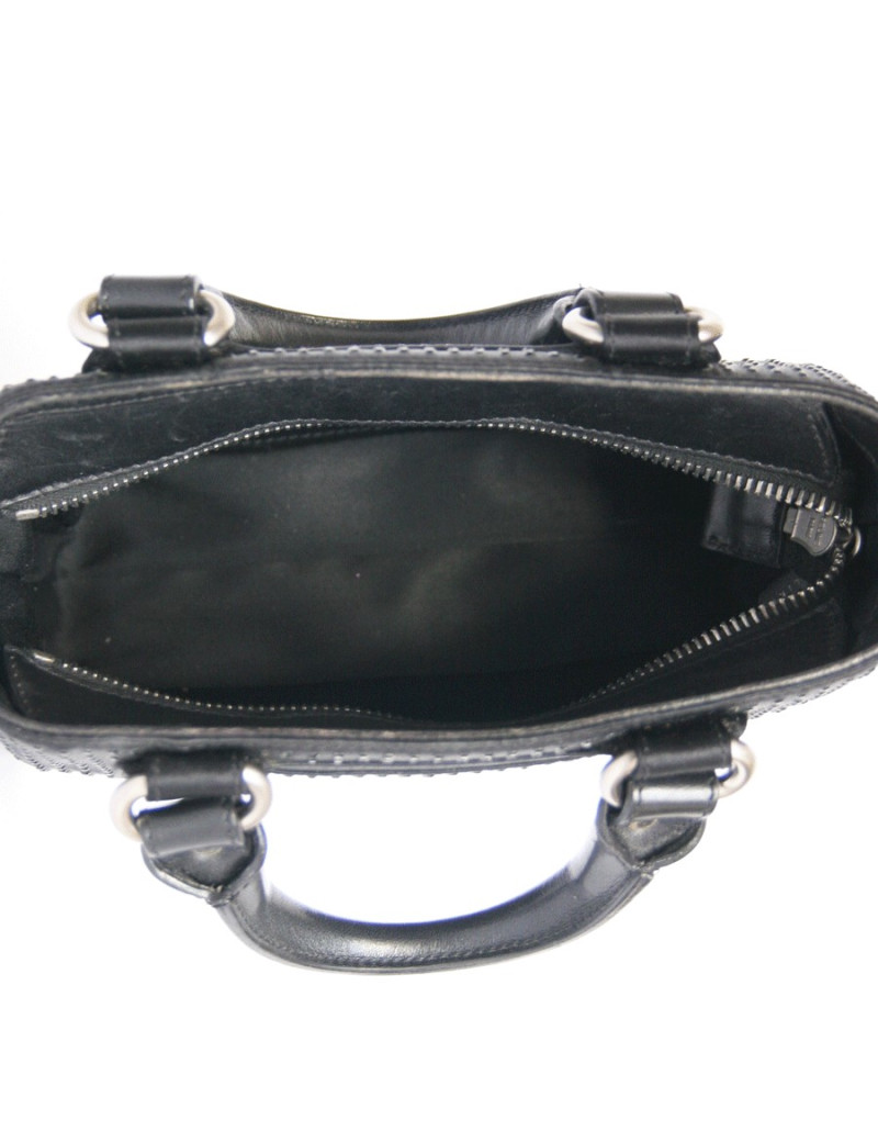 Petit sac du soir CELINE en soie noire et strass