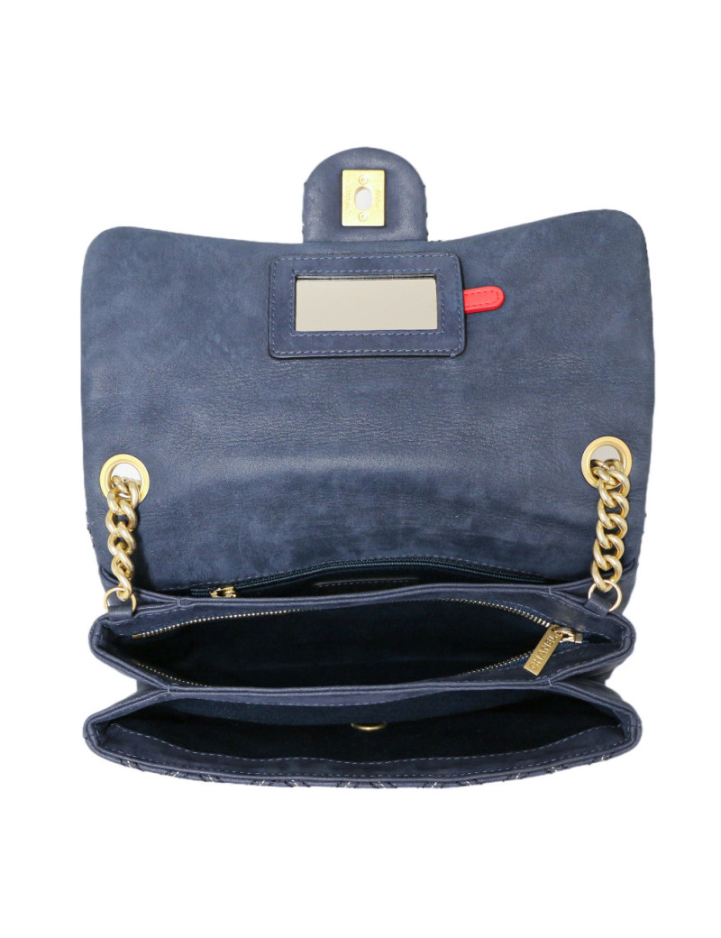 CHANEL wild stitch blue bag