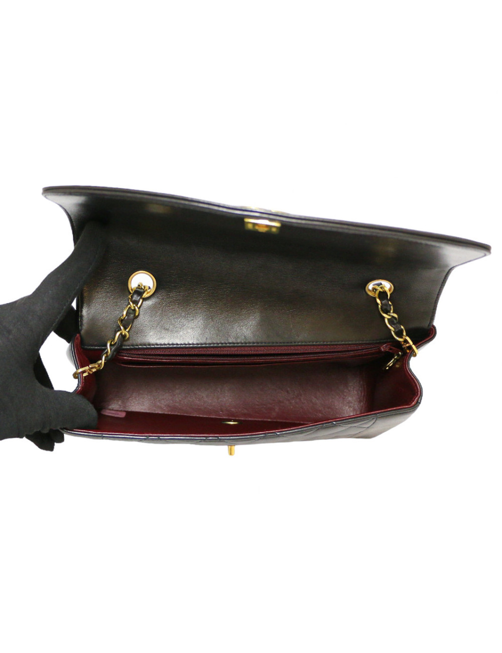 Sac Diana CHANEL cuir noir