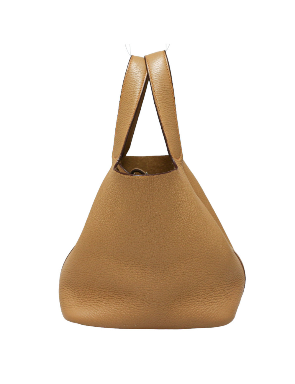 HERMES Picotin 18 bag Naturel baby bull leather