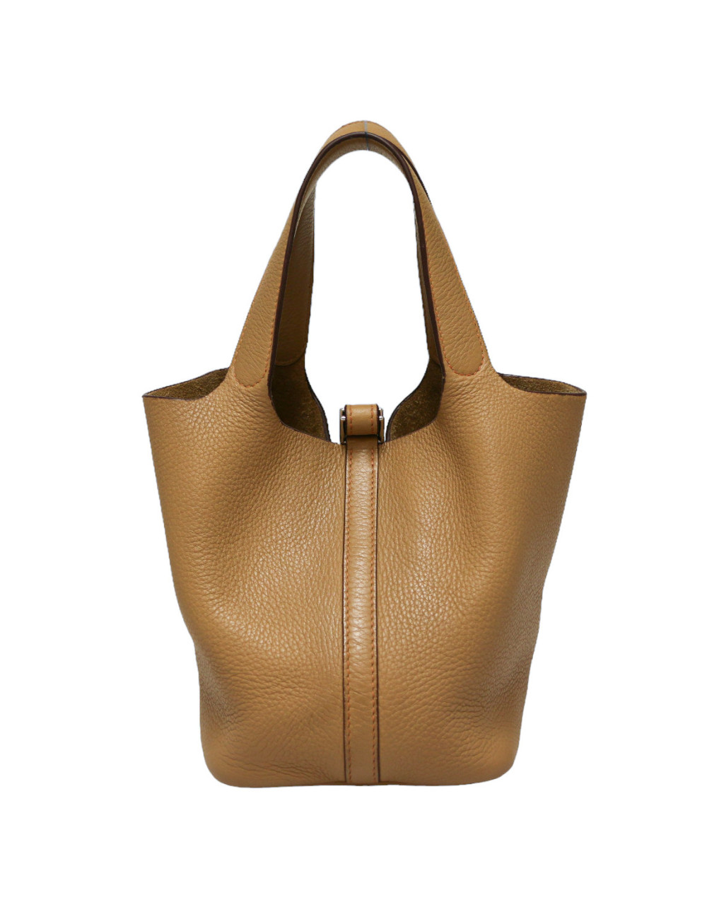 HERMES Picotin 18 bag Naturel baby bull leather