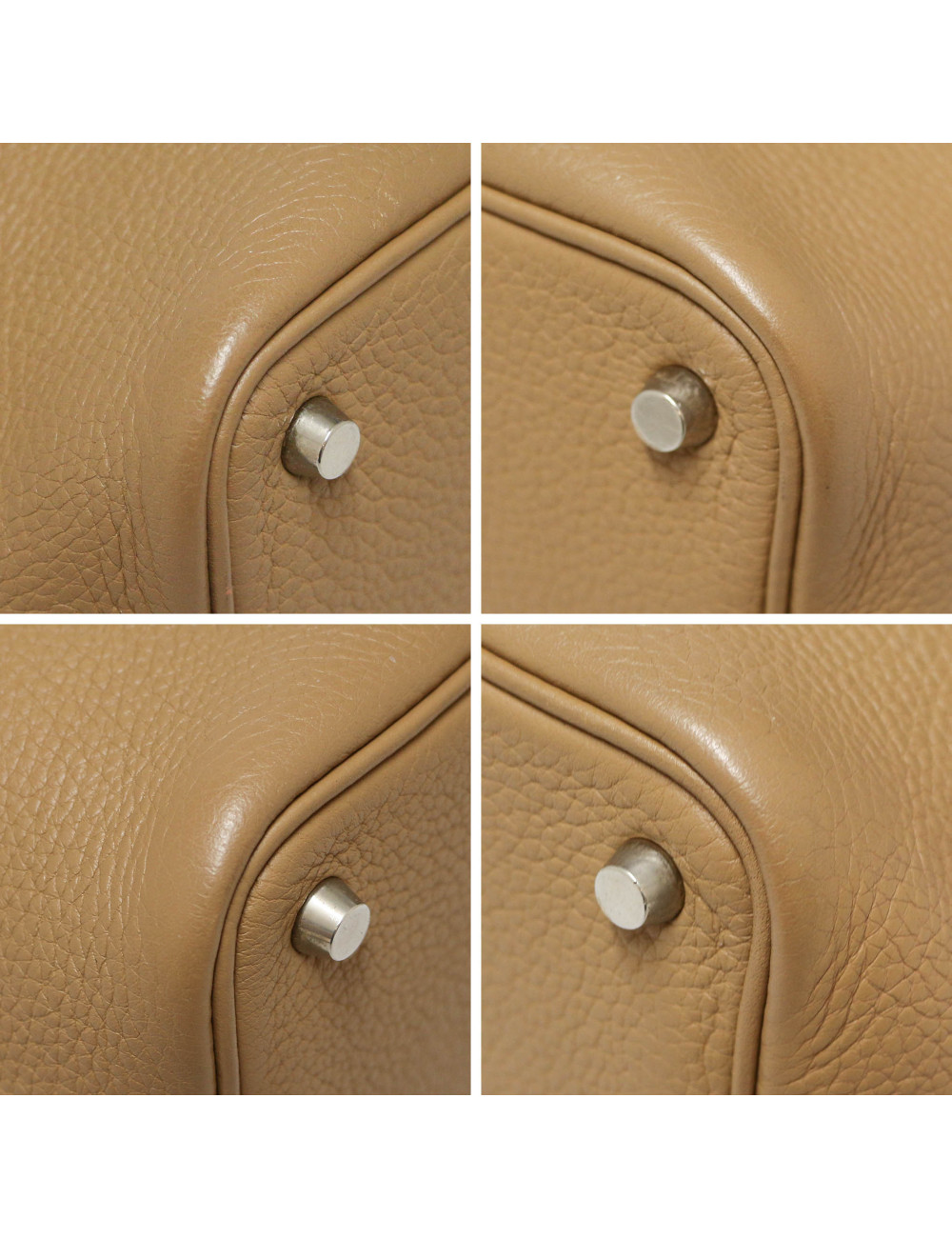 HERMES Picotin 18 bag Naturel baby bull leather