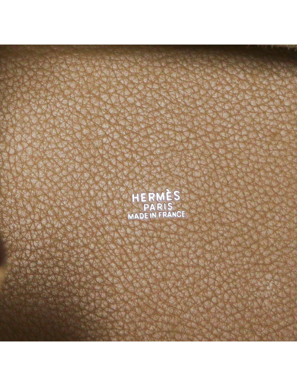 HERMES Picotin 18 bag Naturel baby bull leather