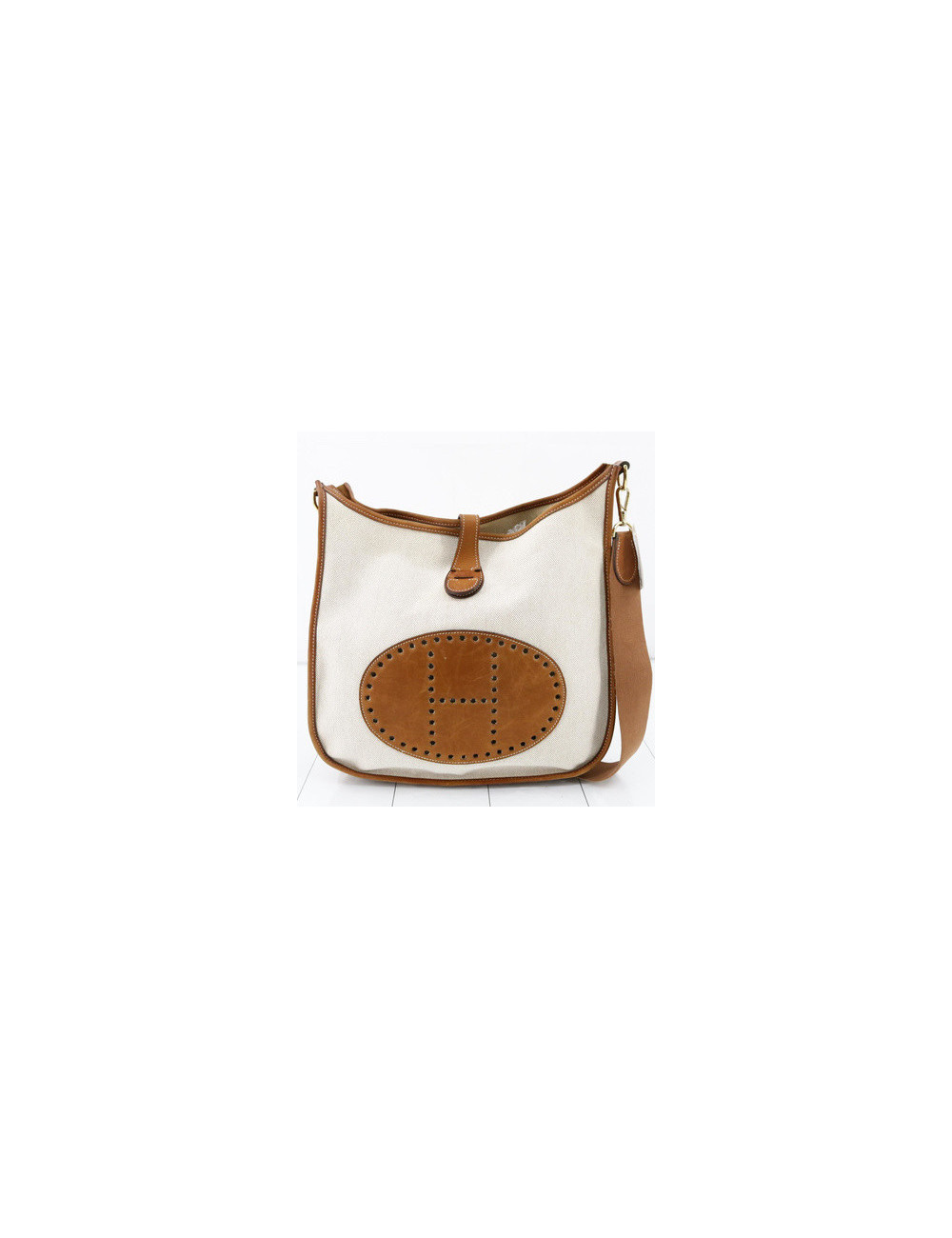 Evelyne toile HERMES beige et marron