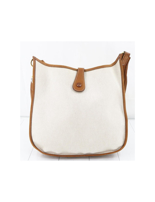 Evelyne toile HERMES beige et marron