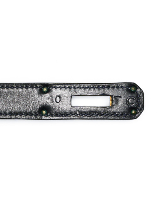 Kelly 32 retourné HERMES cuir de veau Box bleu