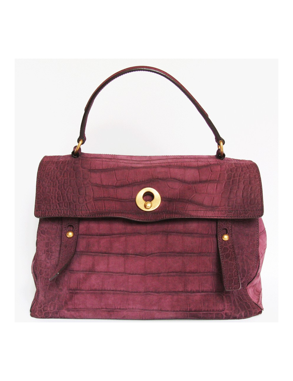 Sac Muse two YSL cuir façon croco