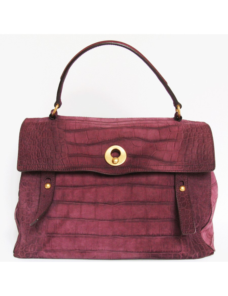 Sac Muse two YSL cuir façon croco