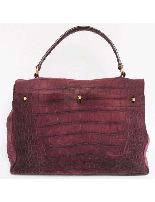 Sac Muse two YSL cuir façon croco