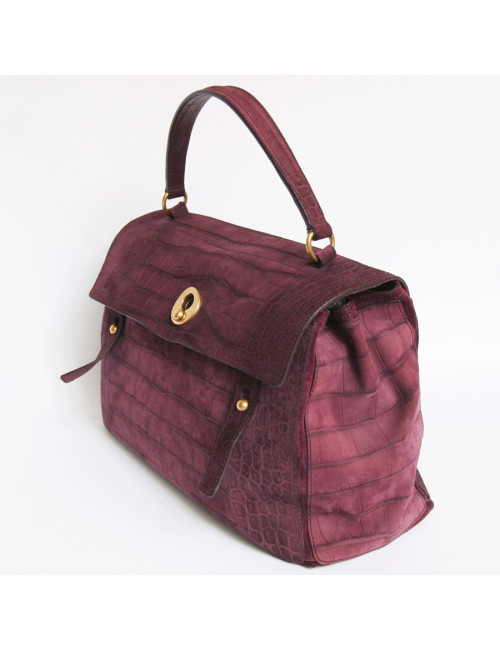 Sac Muse two YSL cuir façon croco