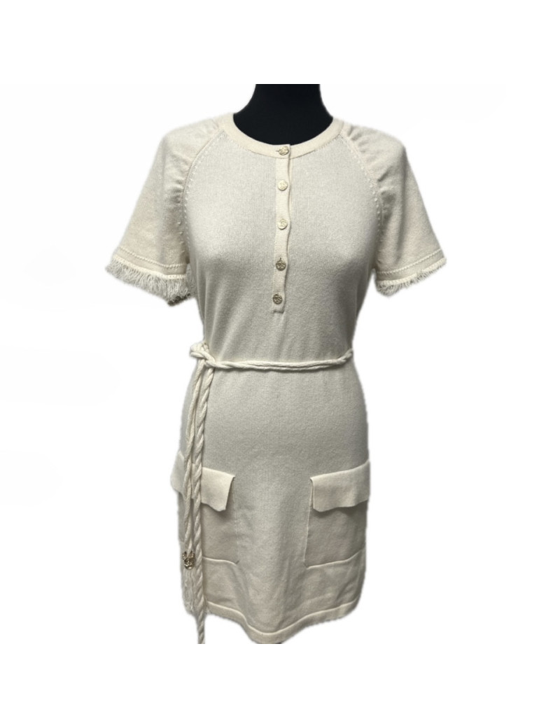 Robe CHANEL cachemire beige