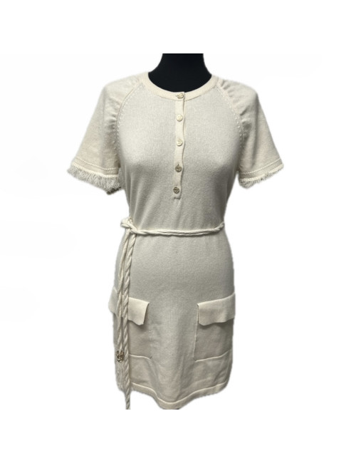 Robe CHANEL cachemire beige