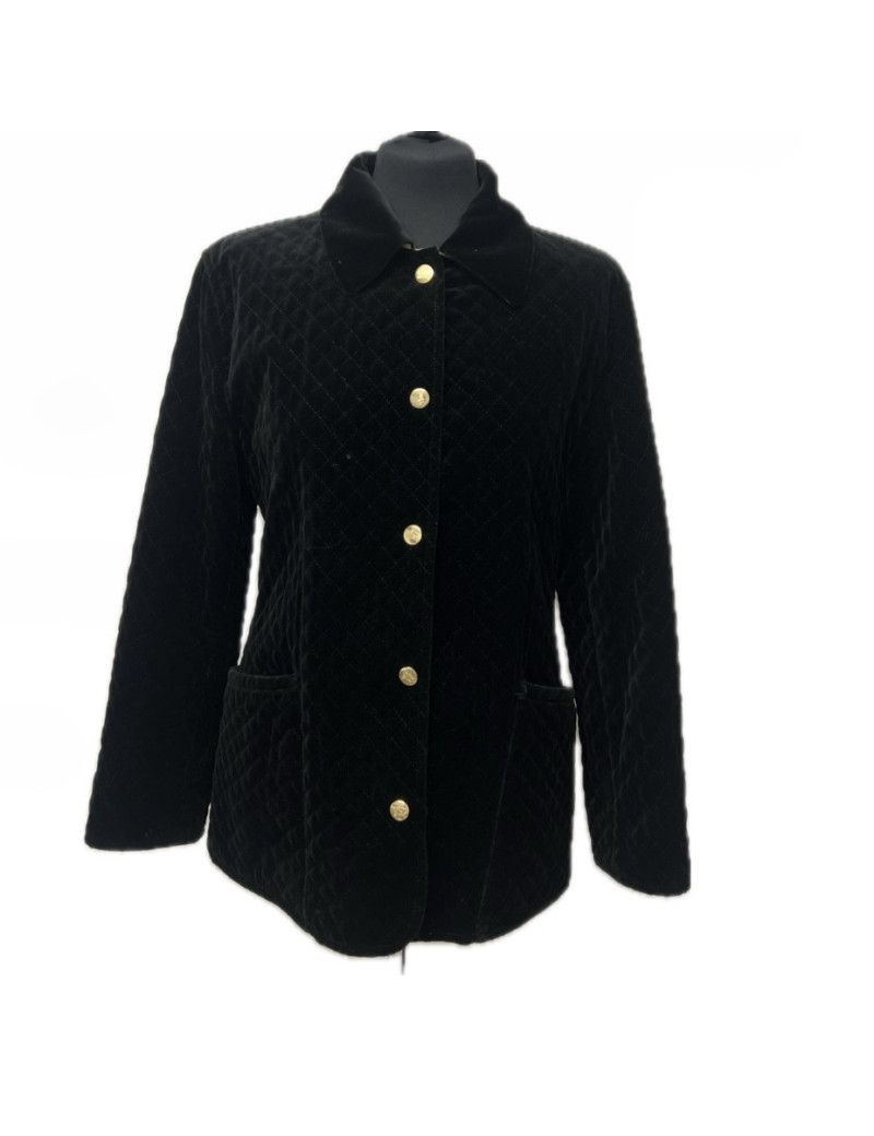Veste BURBERRYS' velours matelassé noir