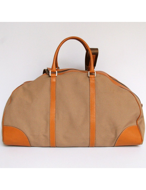 Sac weekender PRADA toile et cuir