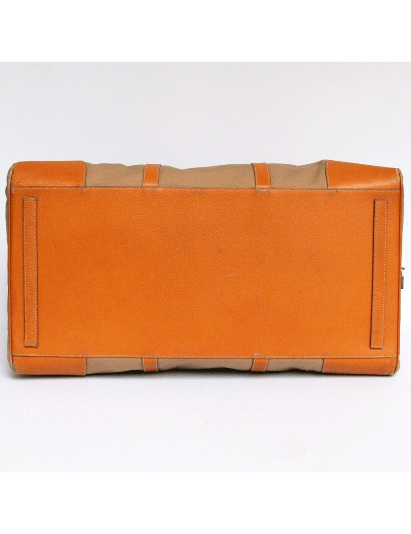 Sac weekender PRADA toile et cuir