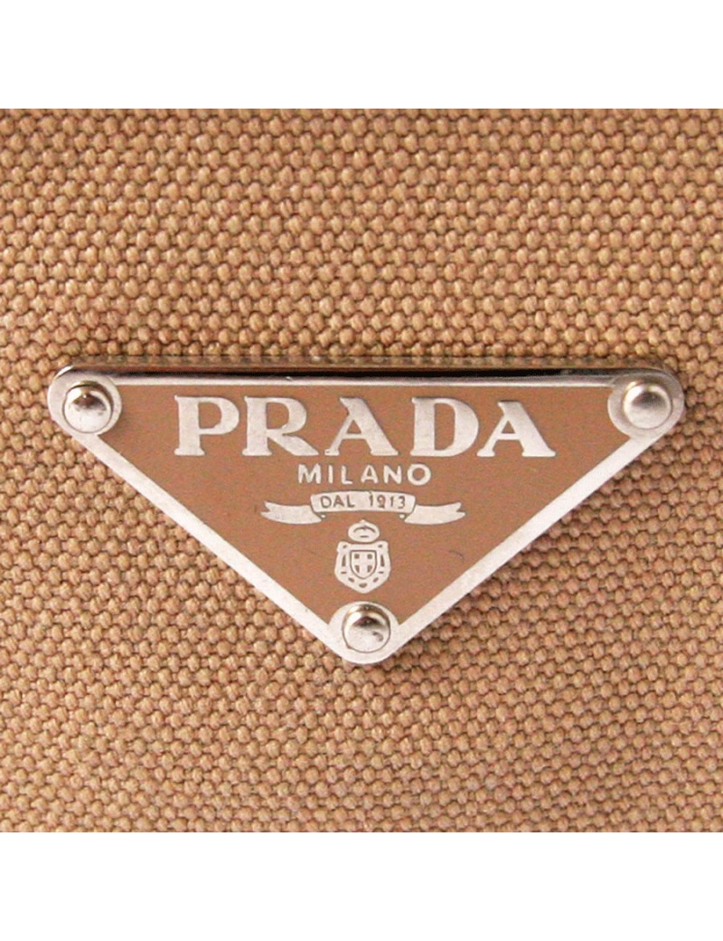 Sac weekender PRADA toile et cuir