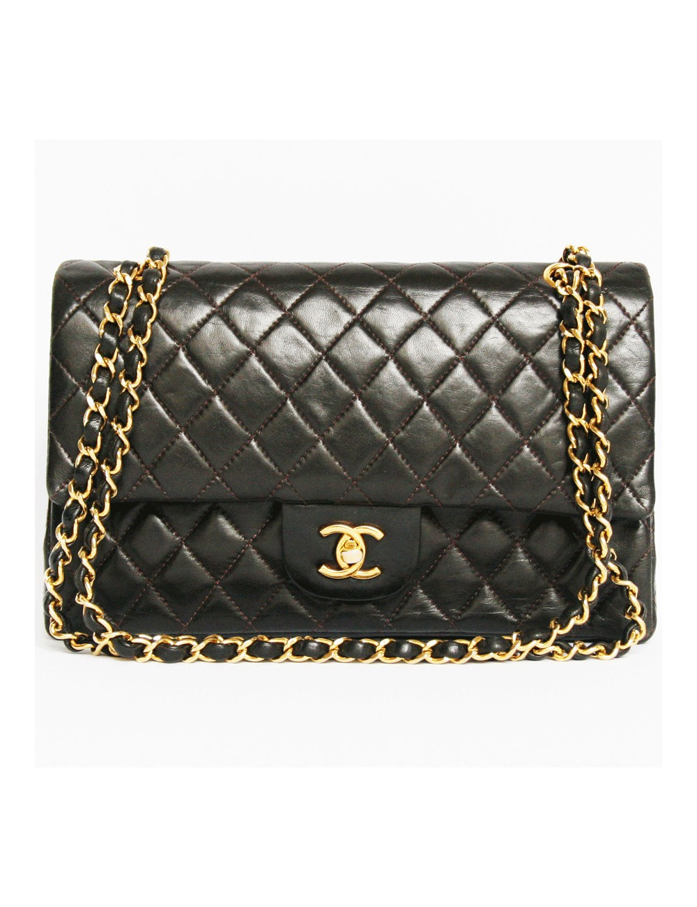 sac timeless CHANEL marron vintage