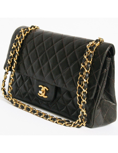 sac timeless CHANEL marron vintage