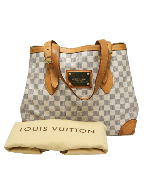 Sac Galliera LOUIS VUITTON toile damier azur