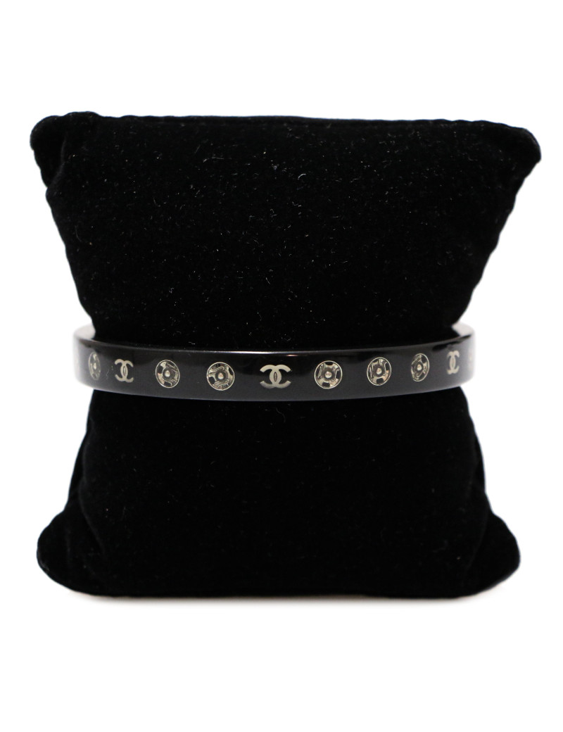 Bracelet CHANEL fin pression argent