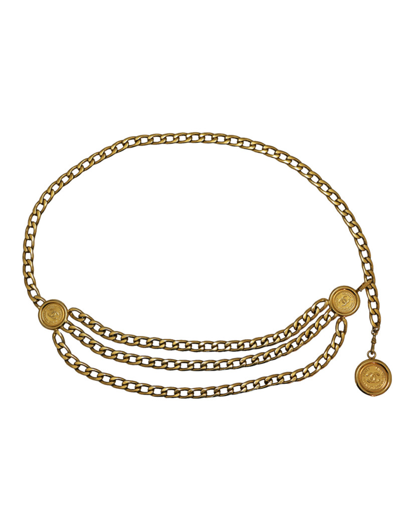 Ceinture triple rangs CHANEL dorée