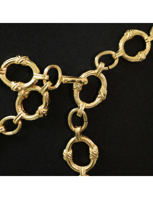 CHANEL gilded double chain belt