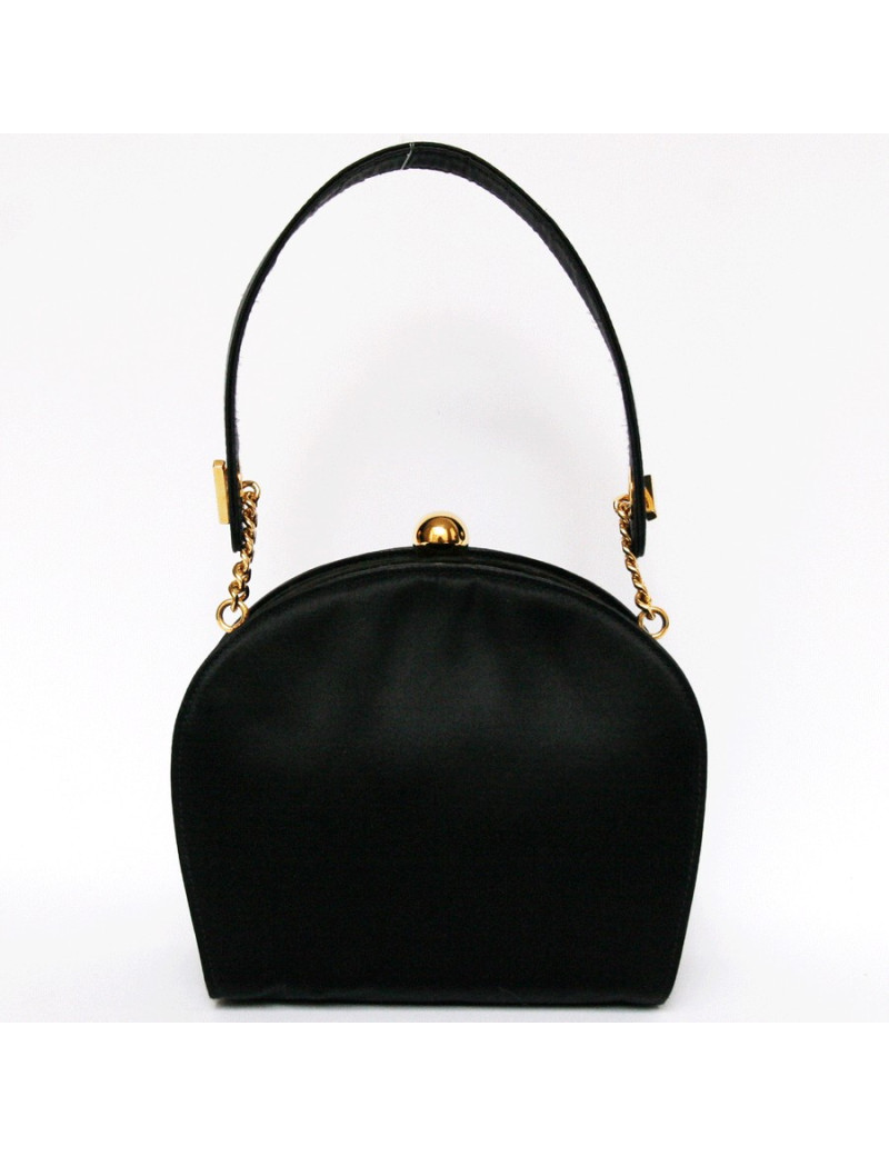 mini sac du soir WALTER STEIGER satin noir 