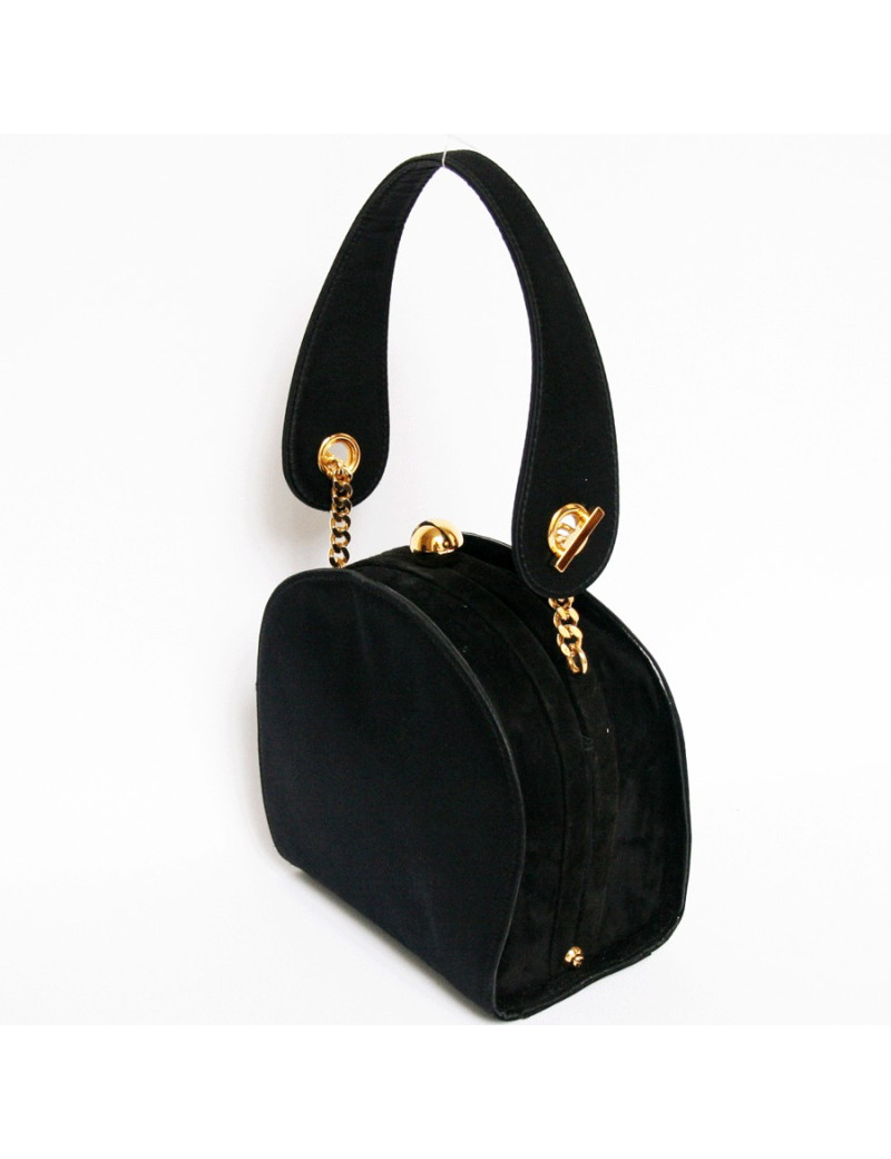 mini sac du soir WALTER STEIGER satin noir 